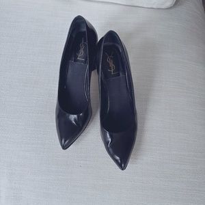 YSL Pointed Toe, Chunky Heel Pumps, Size 39